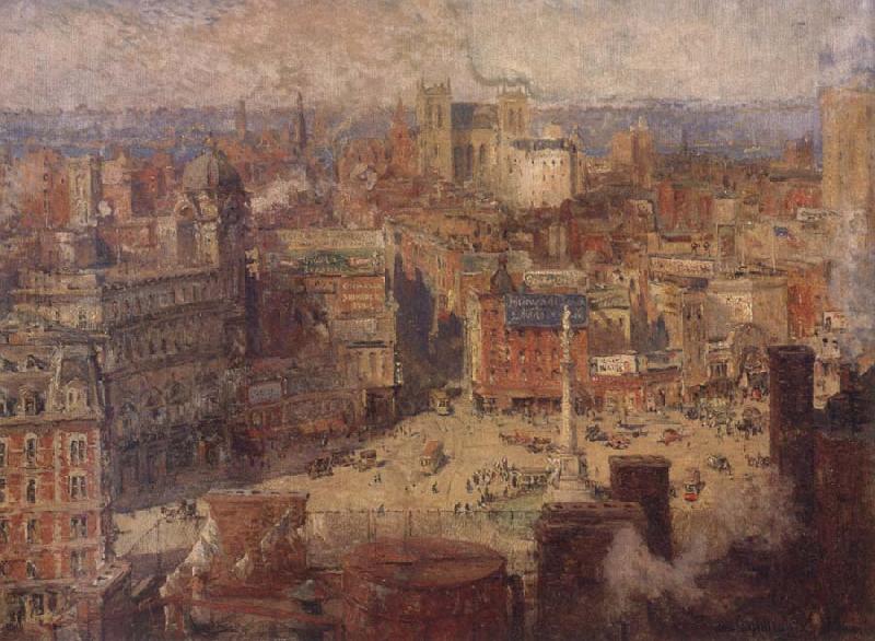 Colin Campbell Cooper Columbus Circle oil painting picture